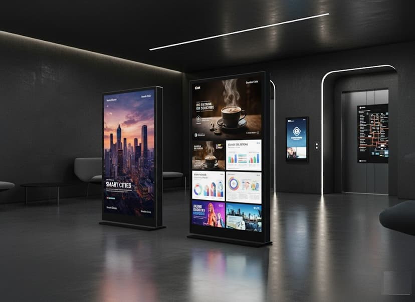 Digital Signage in Corporate Lobby